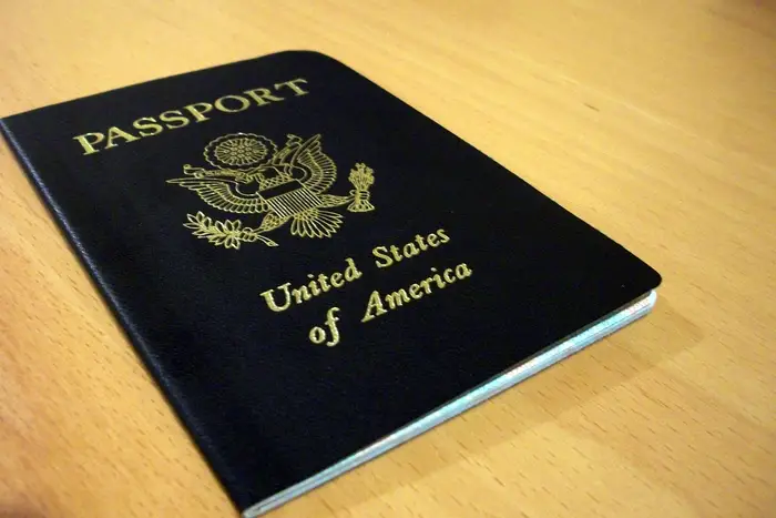 A U.S. passport on a table